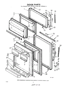 10 - Door parts for Whirlpool Refrigerator EAT19PMW3 / from AppliancePartsPros.com