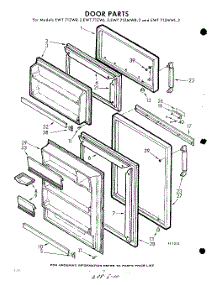 10 - Door parts for Whirlpool Refrigerator EWT71ZWR2 / from AppliancePartsPros.com