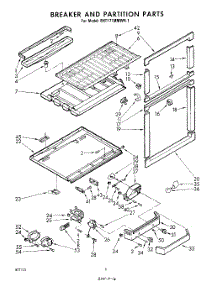 06 - Breaker And Partition parts for Whirlpool Refrigerator EHT171MMWR1 / from AppliancePartsPros.com