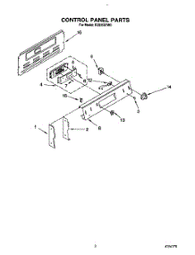 03 - Control Panel parts for Whirlpool Range FES355YL0 / from AppliancePartsPros.com