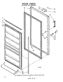 06 - Door parts for Whirlpool Freezer EXV20SWR0 / from AppliancePartsPros.com