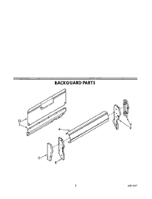 03 - Backguard parts for Whirlpool Range FGP320VL1 / from AppliancePartsPros.com