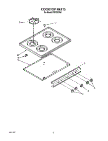 05 - Cooktop parts for Whirlpool Range FGP320VL1 / from AppliancePartsPros.com