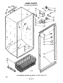 04 - Liner parts for Whirlpool Freezer EXV20XWR0 / from AppliancePartsPros.com