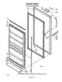 06 - Door parts for Whirlpool Freezer EXV20XWR0 / from AppliancePartsPros.com
