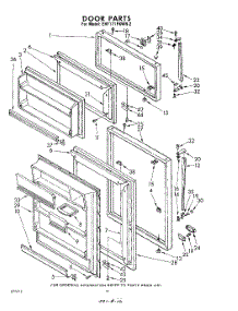 10 - Door parts for Whirlpool Refrigerator EHT171PKWR2 / from AppliancePartsPros.com