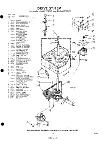 03 - Drive parts for Whirlpool Washer GLAA7900W1 / from AppliancePartsPros.com
