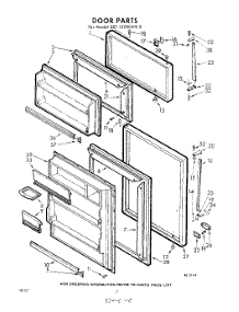 10 - Door parts for Whirlpool Refrigerator EET151PKWR0 / from AppliancePartsPros.com