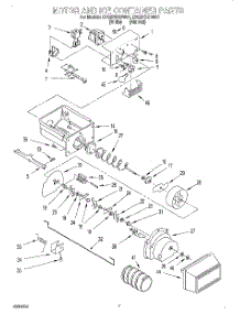 06 - Motor And Ice Container parts for Whirlpool Refrigerator ED22PSQDN01 / from AppliancePartsPros.com