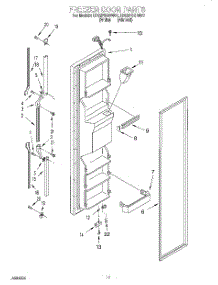08 - Freezer Door parts for Whirlpool Refrigerator ED22PSQDN01 / from AppliancePartsPros.com