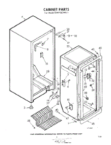 05 - Cabinet parts for Whirlpool Freezer EWV10CWR1 / from AppliancePartsPros.com