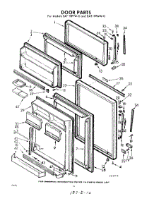 10 - Door parts for Whirlpool Refrigerator EAT19PTW0 / from AppliancePartsPros.com