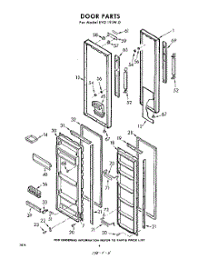 08 - Door parts for Whirlpool Refrigerator EVD19JW0 / from AppliancePartsPros.com