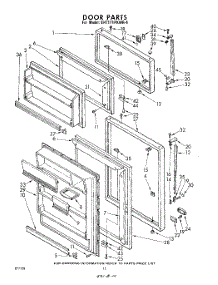 10 - Door parts for Whirlpool Refrigerator EHT171PKWR4 / from AppliancePartsPros.com