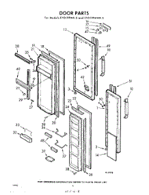 08 - Door parts for Whirlpool Refrigerator EVD19PMWR0 / from AppliancePartsPros.com