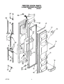 07 - Freezer Door parts for Whirlpool Refrigerator ED22PWXAN10 / from AppliancePartsPros.com