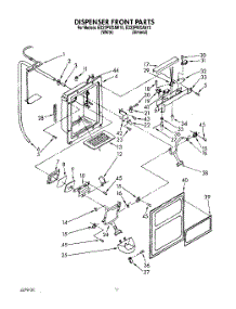 08 - Dispenser Front parts for Whirlpool Refrigerator ED22PWXAN10 / from AppliancePartsPros.com