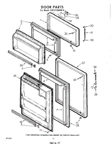 10 - Door parts for Whirlpool Refrigerator EHT171SKWR0 / from AppliancePartsPros.com
