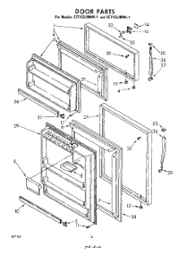 10 - Door parts for Whirlpool Refrigerator EET152JMWR1 / from AppliancePartsPros.com