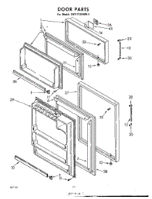 10 - Door parts for Whirlpool Refrigerator EHT171SKWR1 / from AppliancePartsPros.com