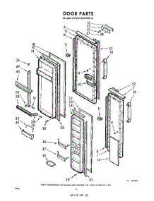 08 - Door parts for Whirlpool Refrigerator EVD21MMWR0 / from AppliancePartsPros.com