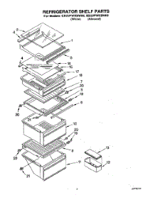 03 - Refrigerator Shelf parts for Whirlpool Refrigerator ED22PWXBN00 / from AppliancePartsPros.com