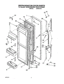 06 - Refrigerator Door parts for Whirlpool Refrigerator ED22PWXBN00 / from AppliancePartsPros.com