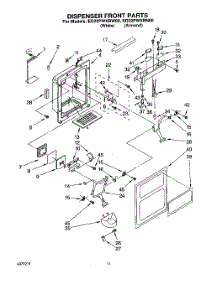 08 - Dispenser Front parts for Whirlpool Refrigerator ED22PWXBN00 / from AppliancePartsPros.com