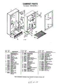 03 - Section parts for Whirlpool Freezer EWV13CWR1 / from AppliancePartsPros.com