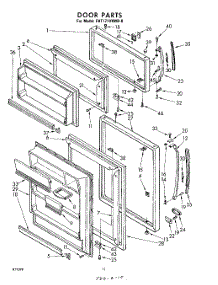 10 - Door parts for Whirlpool Refrigerator EHT171VKWR0 / from AppliancePartsPros.com