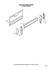 05 - Backguard parts for Whirlpool Range FGP325VL2 / from AppliancePartsPros.com
