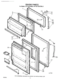 10 - Door parts for Whirlpool Refrigerator EET153JTWR0 / from AppliancePartsPros.com