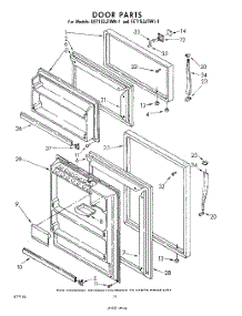 10 - Door parts for Whirlpool Refrigerator EET153JTWR1 / from AppliancePartsPros.com