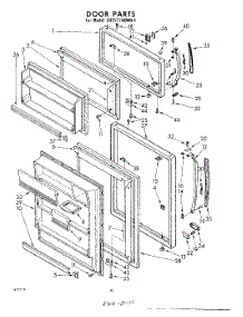 10 - Door parts for Whirlpool Refrigerator EHT171VKWR1 / from AppliancePartsPros.com