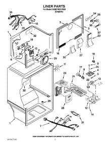 02 - Liner Parts parts for Whirlpool Refrigerator GARF19XXYK00 / from AppliancePartsPros.com