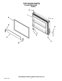 05 - Top Door Parts parts for Whirlpool Refrigerator GARF19XXYK00 / from AppliancePartsPros.com