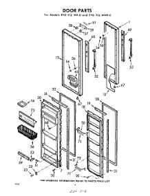 06 - Door parts for Whirlpool Refrigerator EVD91ZWR0 / from AppliancePartsPros.com
