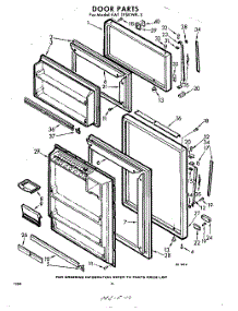 10 - Door parts for Whirlpool Refrigerator EAT19SKWR3 / from AppliancePartsPros.com
