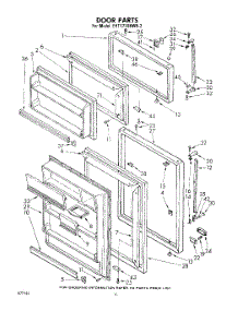 10 - Door parts for Whirlpool Refrigerator EHT171XKWR2 / from AppliancePartsPros.com