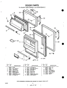 06 - Door parts for Whirlpool Refrigerator GEST12DWR2 / from AppliancePartsPros.com