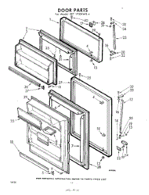10 - Door parts for Whirlpool Refrigerator EET171EKWR4 / from AppliancePartsPros.com