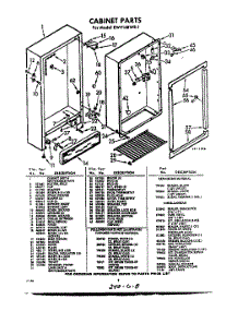 02 - Cabinet , Lit / Optional parts for Whirlpool Freezer EWV16BWR1 / from AppliancePartsPros.com