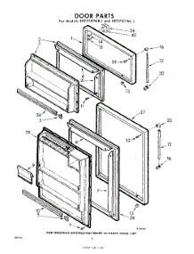 10 - Door parts for Whirlpool Refrigerator EET171ETWR1 / from AppliancePartsPros.com