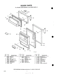 04 - Door parts for Whirlpool Refrigerator GEST14DWR2 / from AppliancePartsPros.com