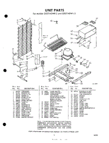 05 - Unit parts for Whirlpool Refrigerator GEST14DWR2 / from AppliancePartsPros.com
