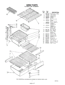 07 - Shelf parts for Whirlpool Refrigerator EHT181AKWR1 / from AppliancePartsPros.com