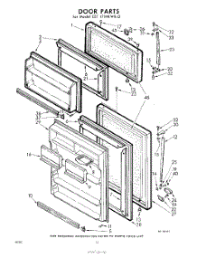 10 - Door parts for Whirlpool Refrigerator EET171HKWR0 / from AppliancePartsPros.com
