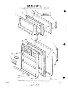 10 - Door parts for Whirlpool Refrigerator GETT14GTWR0 / from AppliancePartsPros.com