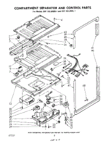 08 - Compartment Separator And Control parts for Whirlpool Refrigerator EHT181JKWR1 / from AppliancePartsPros.com