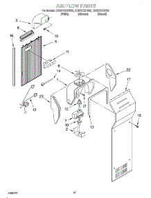 10 - Air Flow parts for Whirlpool Refrigerator ED22TEXHT02 / from AppliancePartsPros.com